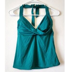 Ann Taylor LOFT Beach Green Halter Tankini Size Small